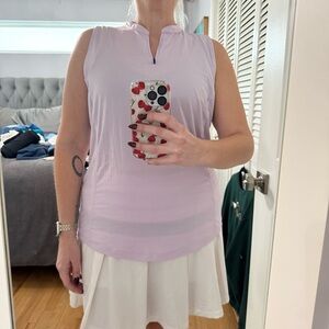 Slazenger Purple Sleeveless Polo Tank Top